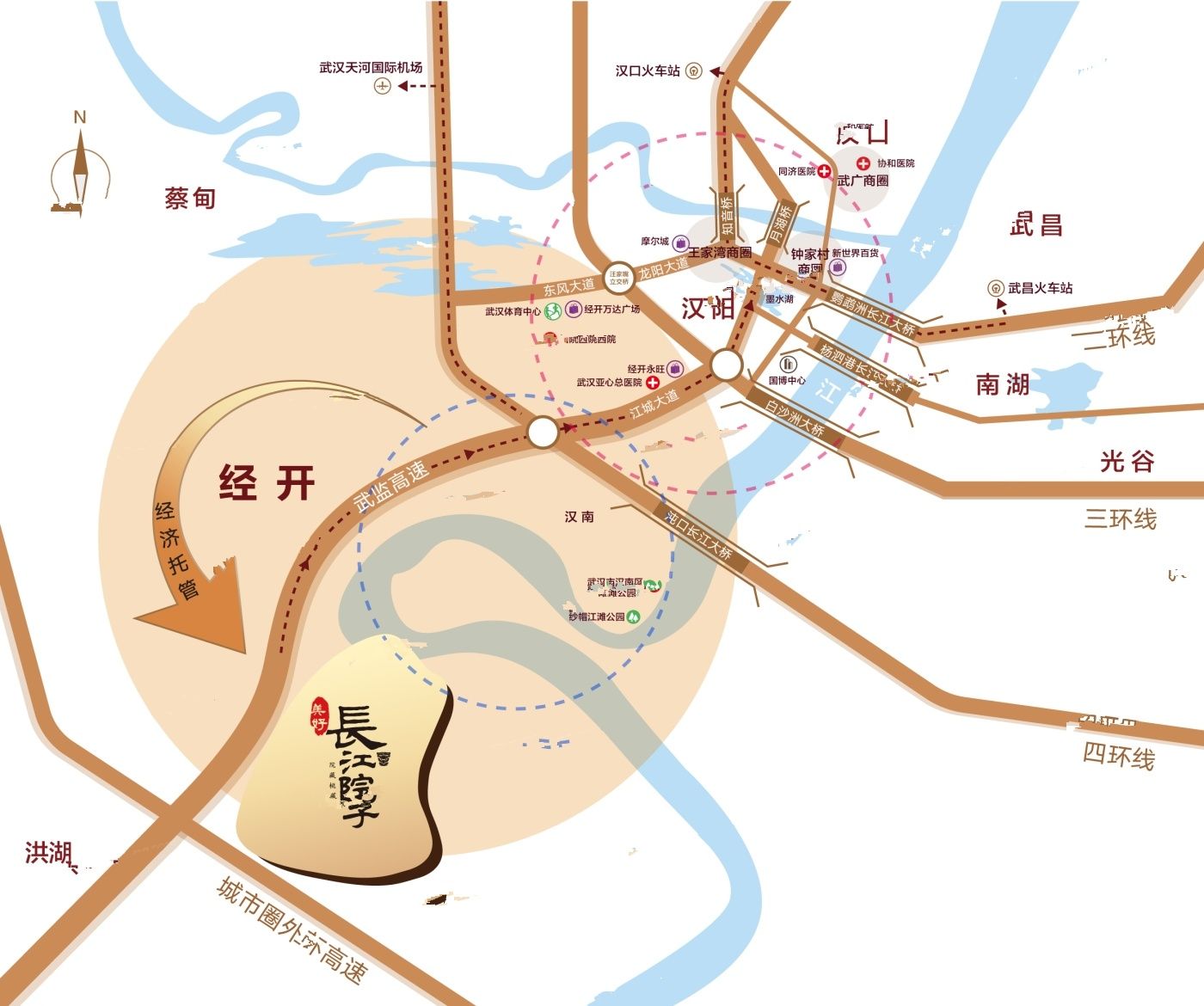 美好长江院子位置交通图
